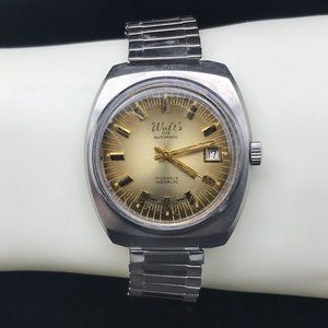 Walts Automatic 17 Jewels Incabloc Men’s Mechanical Watch Date Flex Band